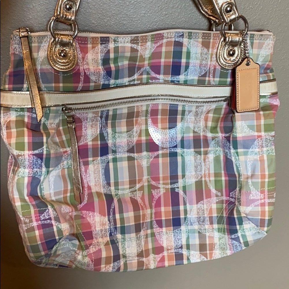 Coach purse, multicolored